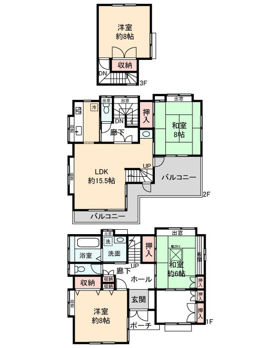 Floor plan. 23.8 million yen, 4LDK, Land area 103.08 sq m , Building area 103.85 sq m