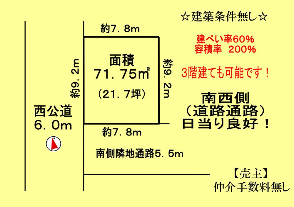 Compartment figure. Land price 14.5 million yen, Land area 71.75 sq m