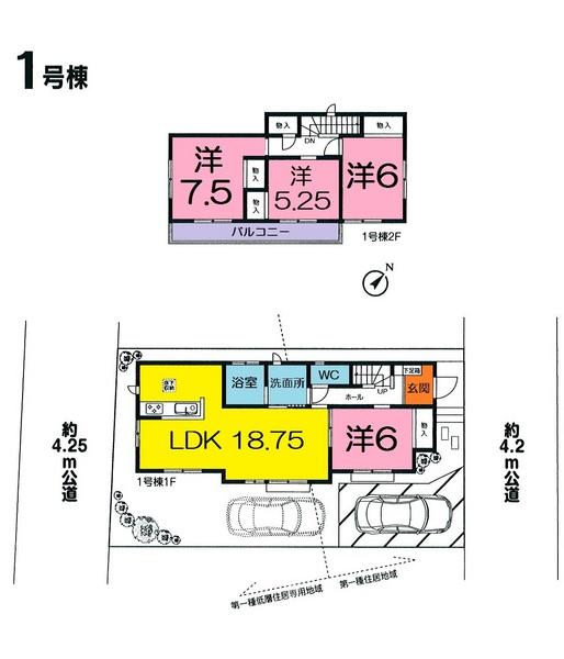 Floor plan. 21 million yen, 4LDK, Land area 135 sq m , Building area 101.01 sq m