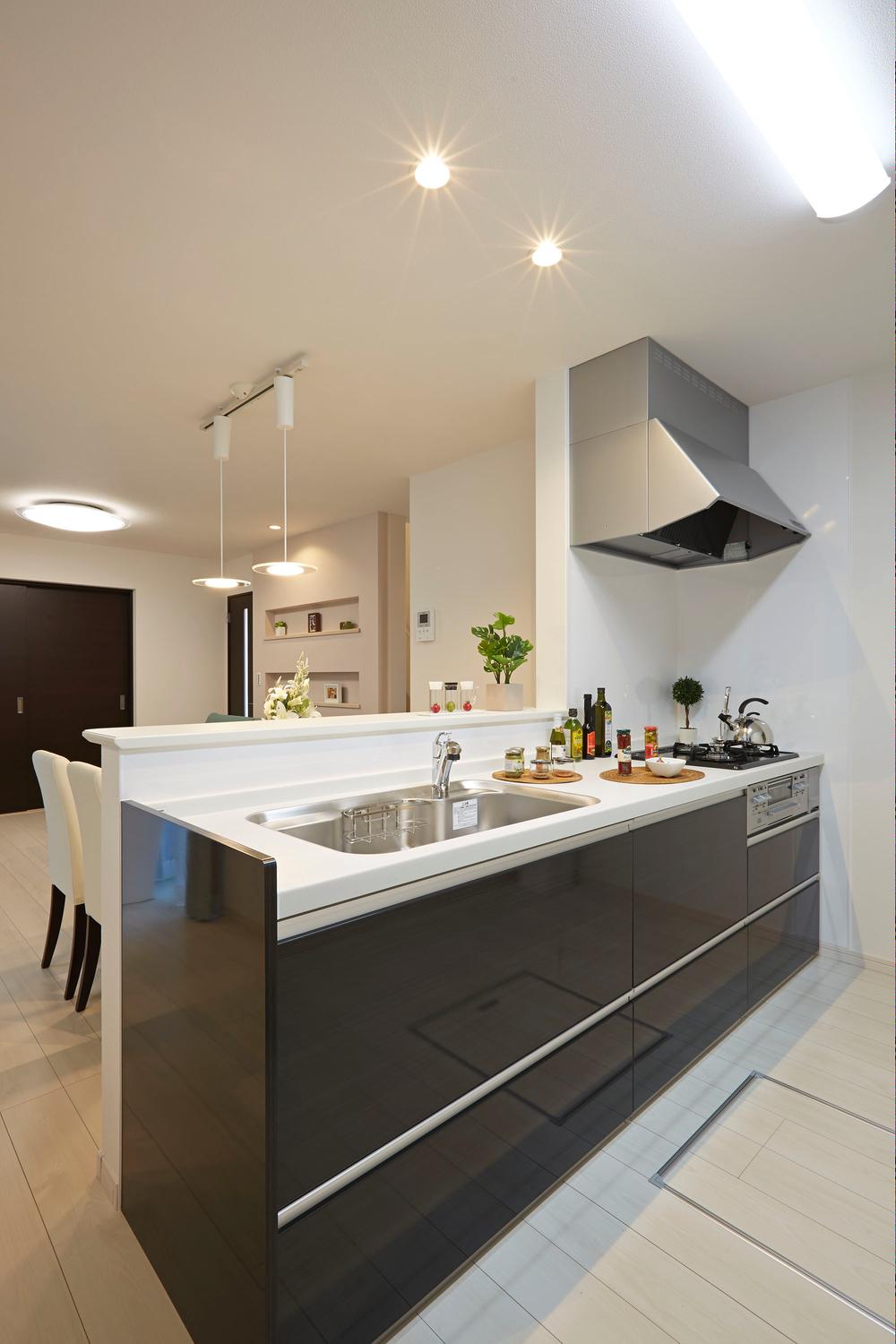 Kitchen. It is face-to-face kitchen that can be used comfortably.