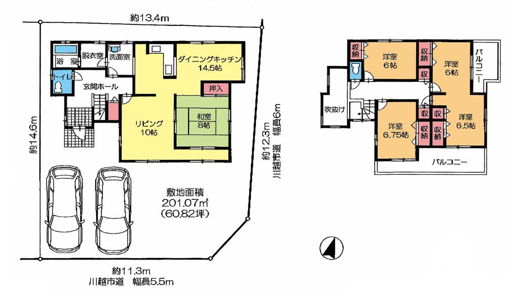Floor plan. 22,800,000 yen, 5LDK, Land area 201.07 sq m , Building area 148.22 sq m floor plan