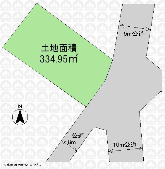 Compartment figure. Land price 19,800,000 yen, Land area 334.95 sq m
