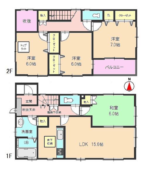 Floor plan. 19,800,000 yen, 4LDK, Land area 100.2 sq m , Building area 101.02 sq m