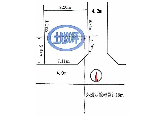 Compartment figure. Land price 9.5 million yen, Land area 100.08 sq m