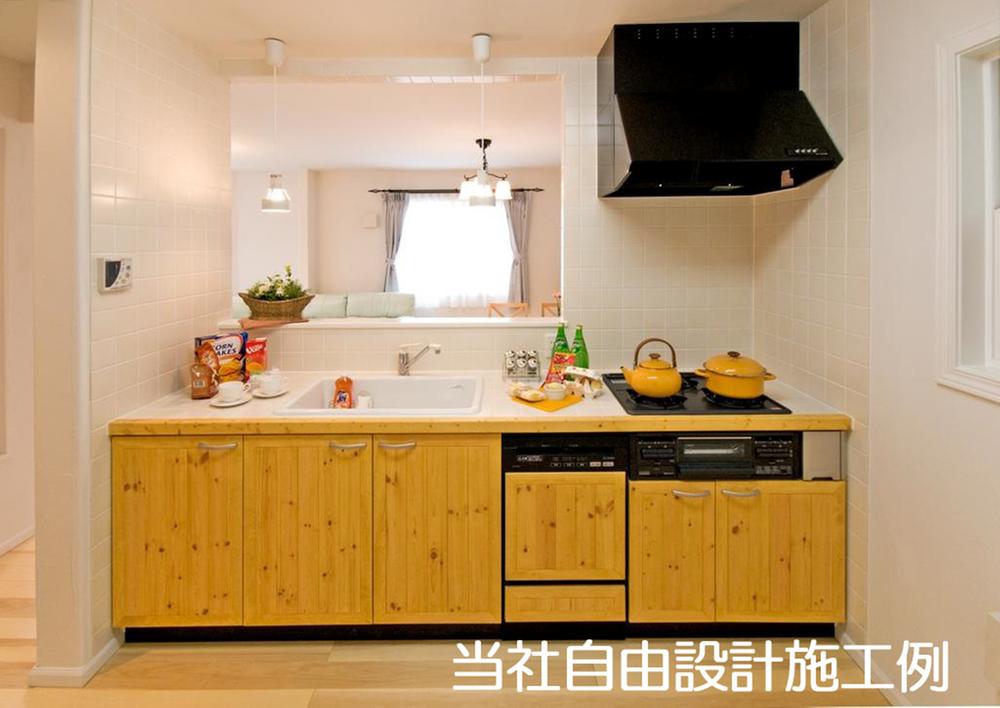 Building plan example (introspection photo). Our free design and construction example: Kitchen