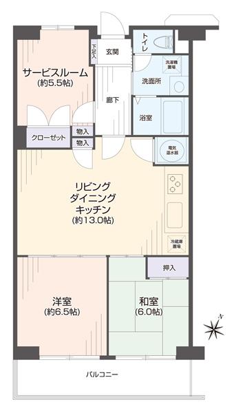 Floor plan. 3LDK, Price 10.8 million yen, Occupied area 71.61 sq m , Balcony area 8.4 sq m