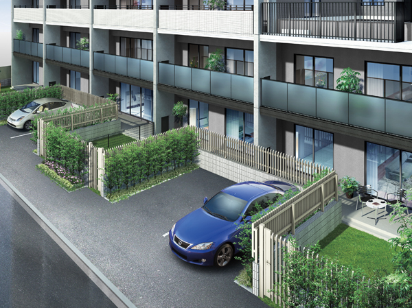 On-site parking 100%, Per month 0 yen ~ , Private parking plan be prepared / Exterior - Rendering