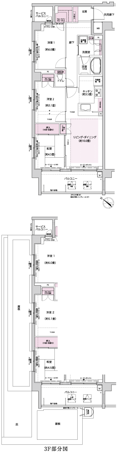 Floor: 3LDK, occupied area: 71.16 sq m