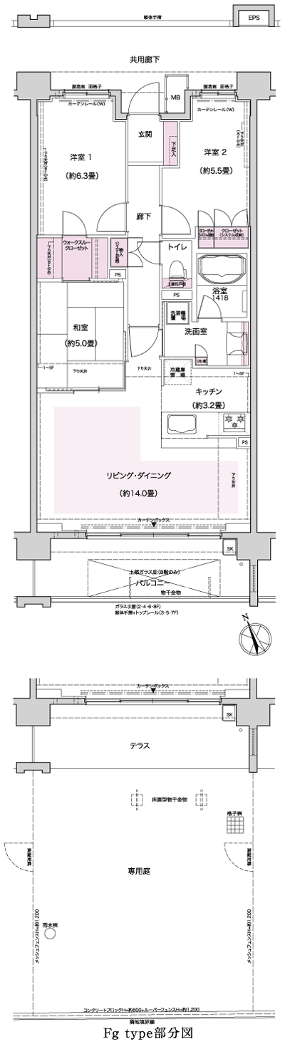 Floor: 3LDK, occupied area: 75.37 sq m