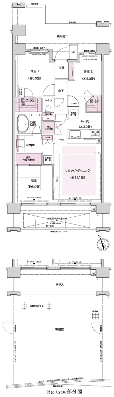 Floor: 3LDK, occupied area: 70.46 sq m