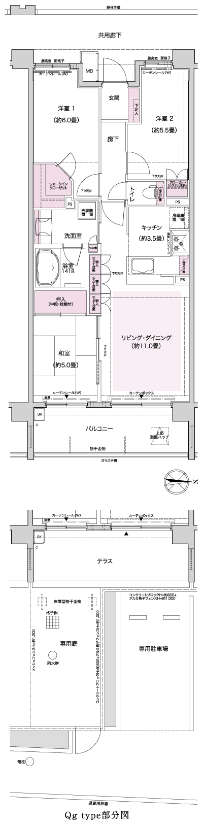 Floor: 3LDK, occupied area: 70.31 sq m
