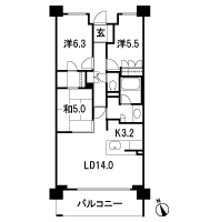 Floor: 3LDK, occupied area: 75.37 sq m