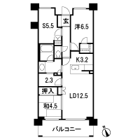 Floor: 2LDK + S + U, the occupied area: 75.56 sq m