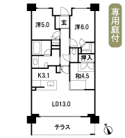 Floor: 3LDK, occupied area: 70.82 sq m