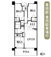 Floor: 3LDK, occupied area: 75.06 sq m