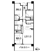 Floor: 3LDK, occupied area: 70.31 sq m
