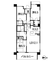 Floor: 3LDK, occupied area: 76.23 sq m