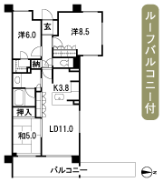 Floor: 3LDK, occupied area: 77.42 sq m