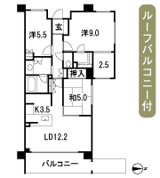 Floor: 3LDK + DEN, occupied area: 81.71 sq m