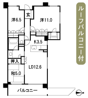Floor: 3LDK, the area occupied: 85.6 sq m
