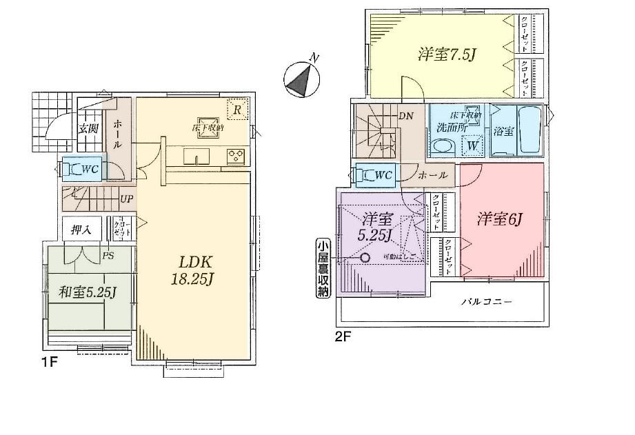 Floor plan. (4 Building), Price 28.8 million yen, 4LDK, Land area 158.12 sq m , Building area 95.58 sq m