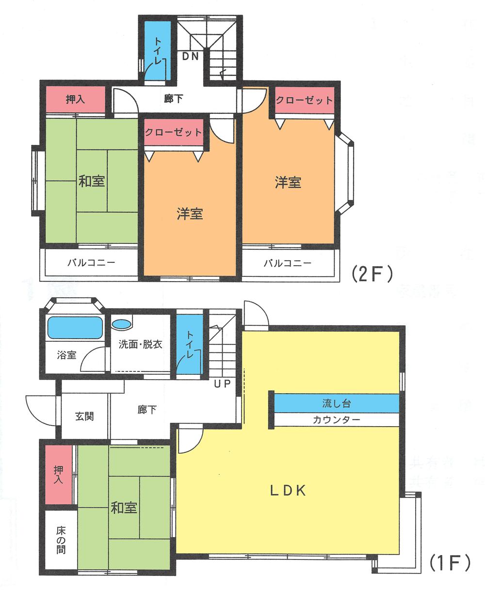 Floor plan. 20.8 million yen, 4LDK, Land area 132.35 sq m , Building area 105.98 sq m floor plan