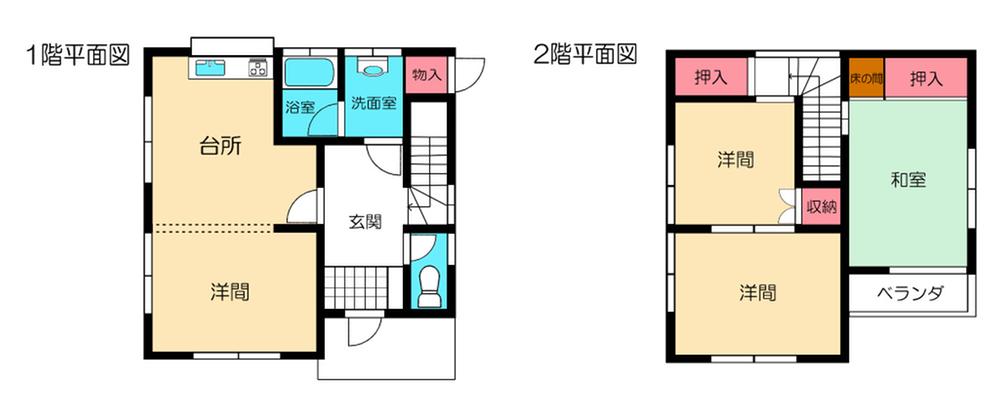 Floor plan. 13.5 million yen, 3LDK, Land area 97.24 sq m , Building area 73.69 sq m floor plan