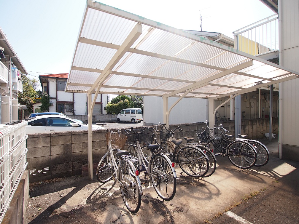 Other common areas. There is also a bicycle parking on site