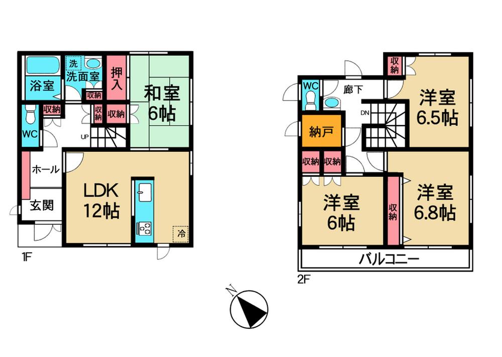 Floor plan. 28,300,000 yen, 4LDK, Land area 132.29 sq m , Building area 101.12 sq m