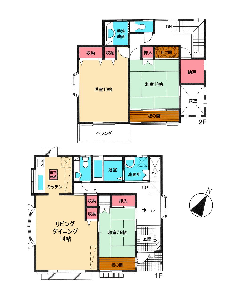 Floor plan. 32,800,000 yen, 3LDK, Land area 202.6 sq m , Building area 130 sq m