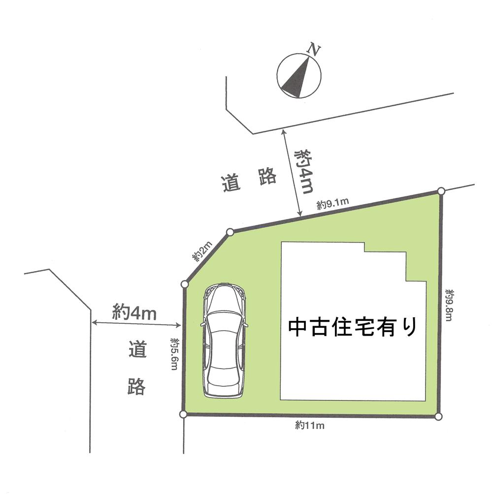 Compartment figure. Land price 12.8 million yen, Land area 93.3 sq m compartment view