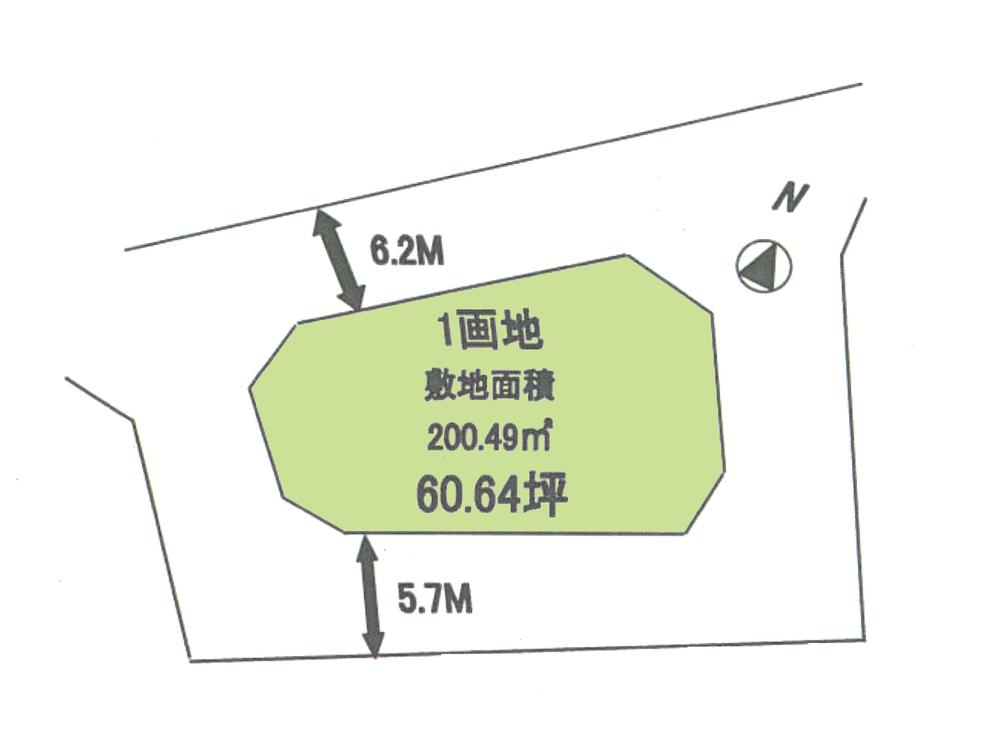 Compartment figure. Land price 14.8 million yen, Land area 200.49 sq m compartment view