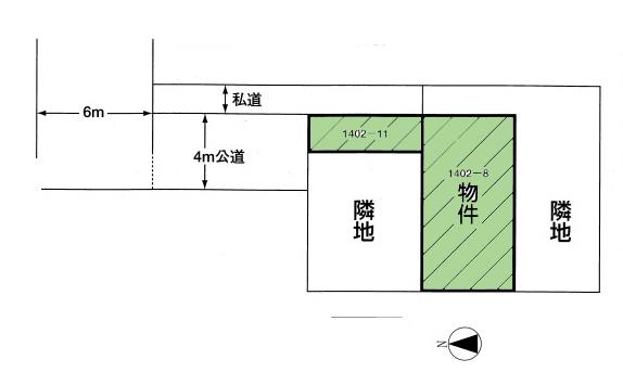 Compartment figure. Land price 10.8 million yen, Land area 119 sq m compartment view