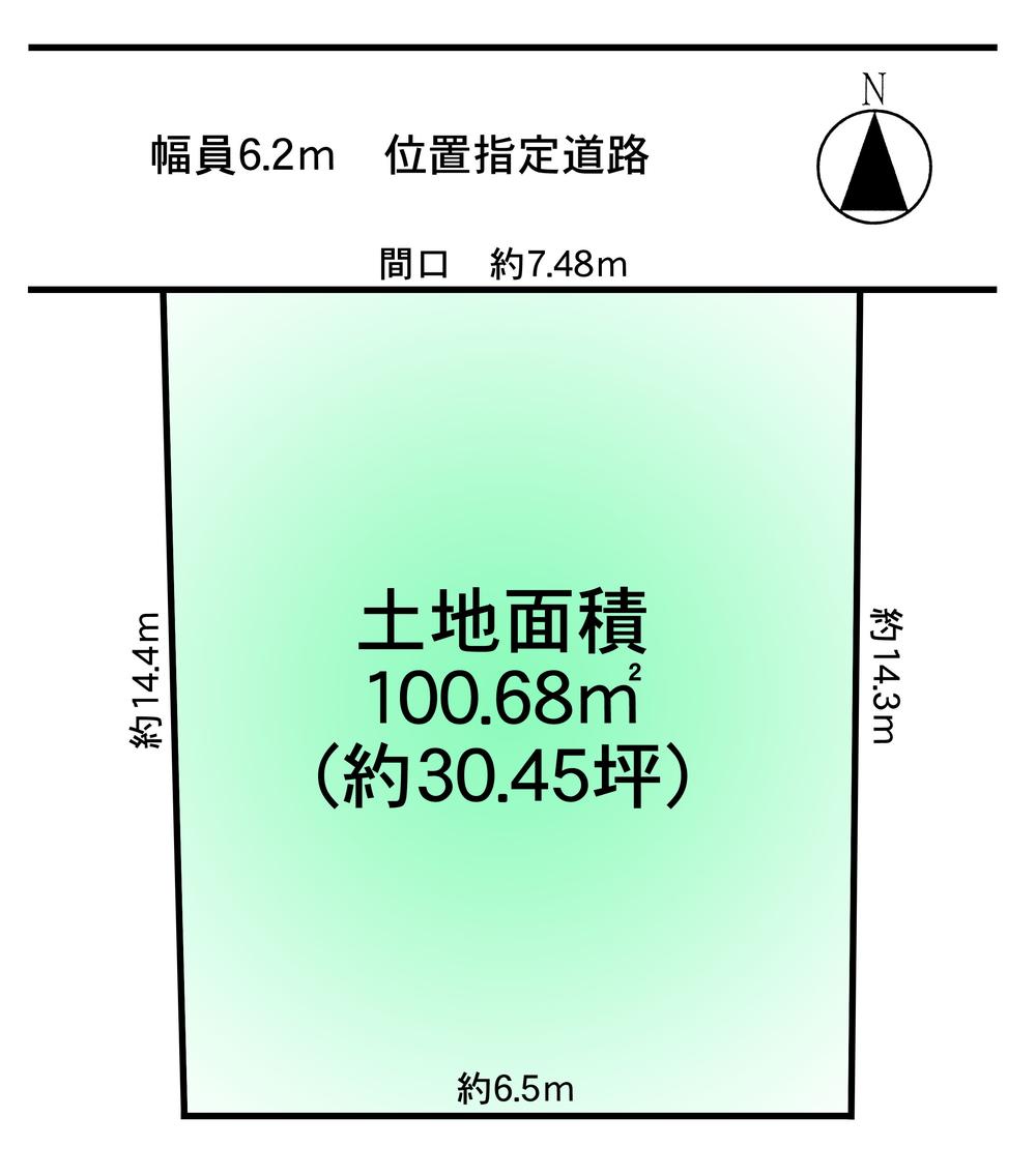 Compartment figure. Land price 8.9 million yen, Land area 100.68 sq m