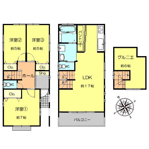 Floor plan. 19,800,000 yen, 3LDK + S (storeroom), Land area 100.51 sq m , Building area 80.17 sq m