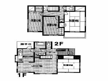 Floor plan. 27,800,000 yen, 4LDK, Land area 173.3 sq m , Building area 108.47 sq m