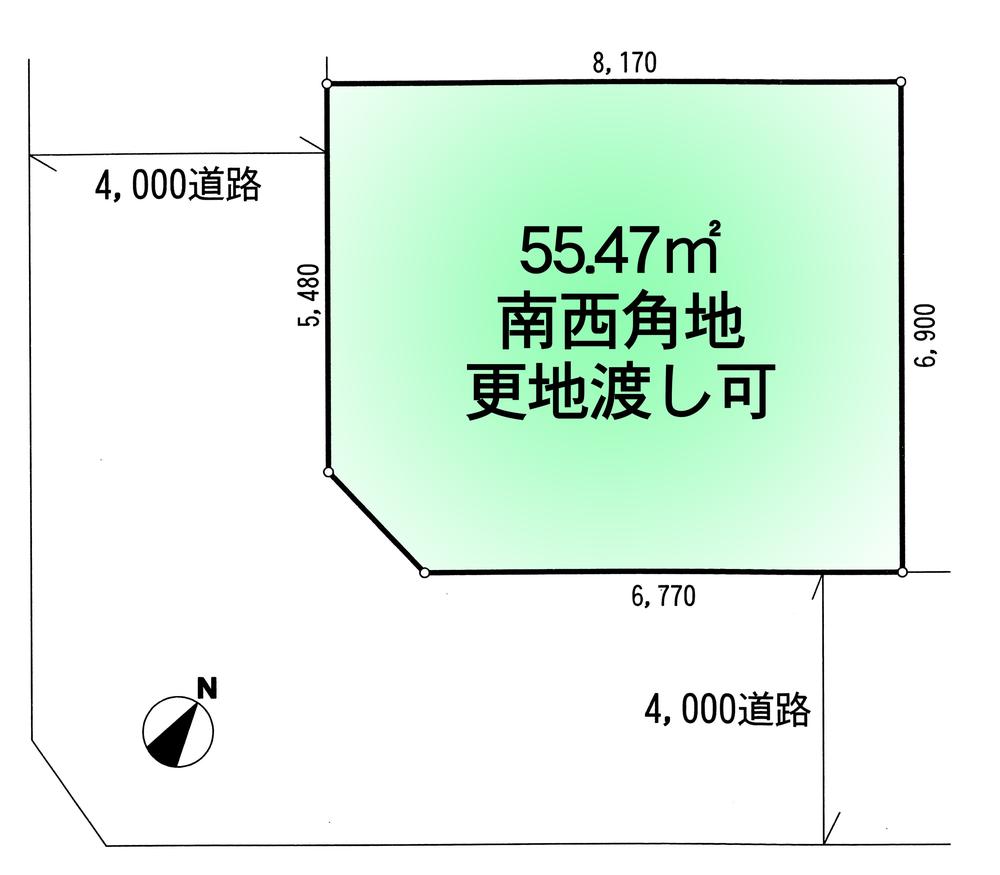Compartment figure. Land price 5.9 million yen, Land area 55.47 sq m