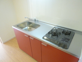 Kitchen. There is a gas stove of 2-neck