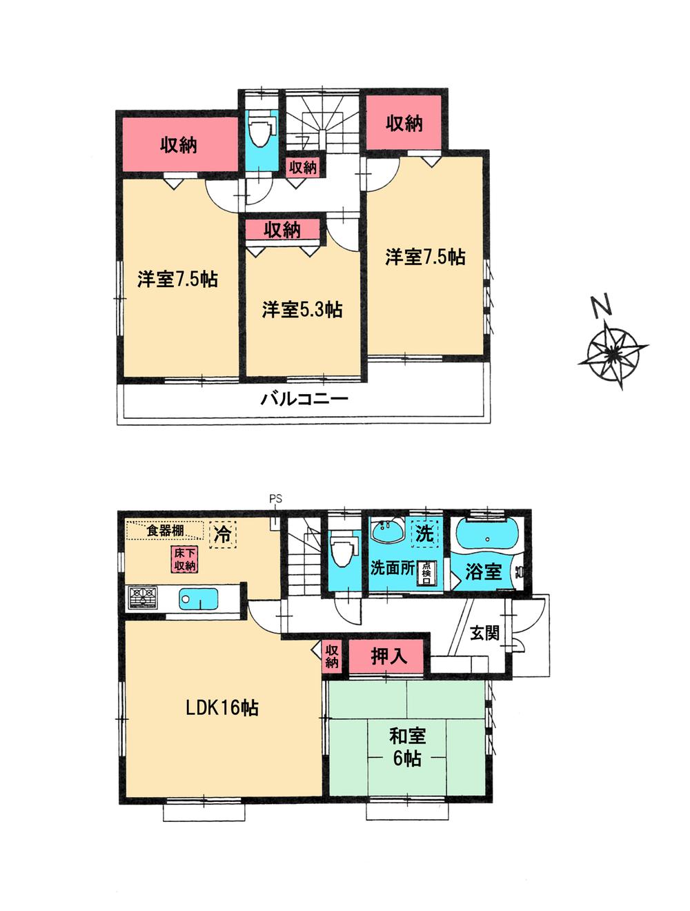 Floor plan. 25,800,000 yen, 4LDK, Land area 200.5 sq m , Building area 103.09 sq m