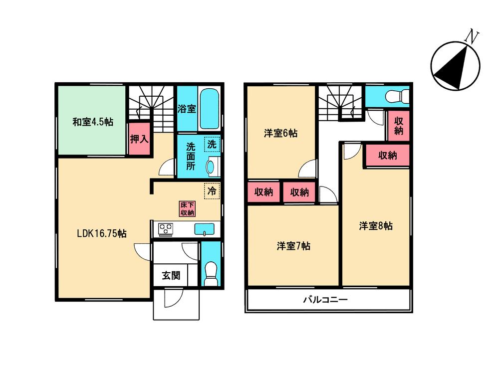 Floor plan. 28.8 million yen, 4LDK, Land area 131.31 sq m , Building area 100.19 sq m