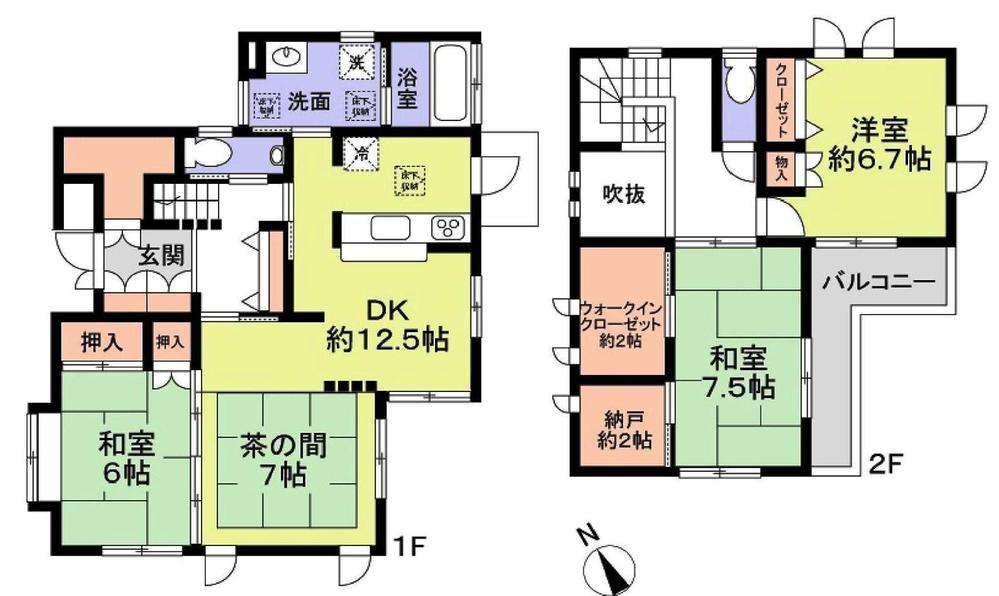 Floor plan. 27.5 million yen, 3LDK + S (storeroom), Land area 143.21 sq m , Building area 110.95 sq m