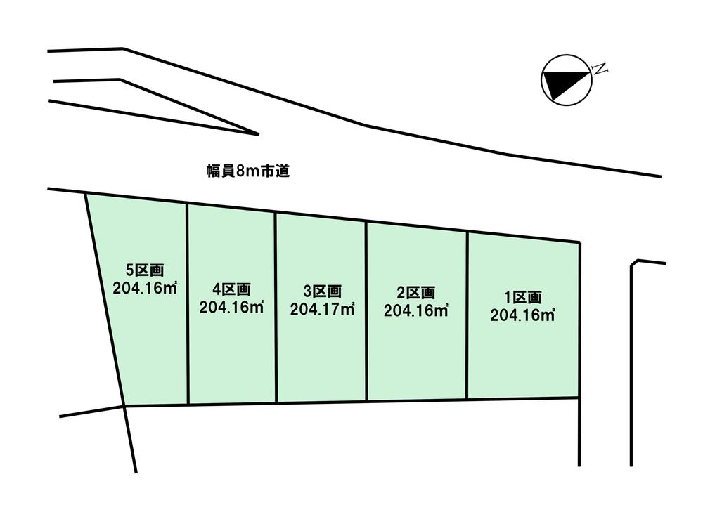 Compartment figure. Land price 14.5 million yen, Land area 204.16 sq m