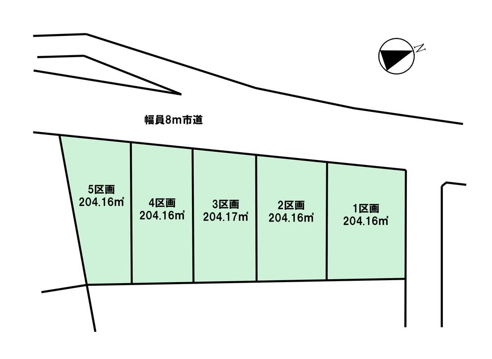 Compartment figure. Land price 14.5 million yen, Land area 204.17 sq m