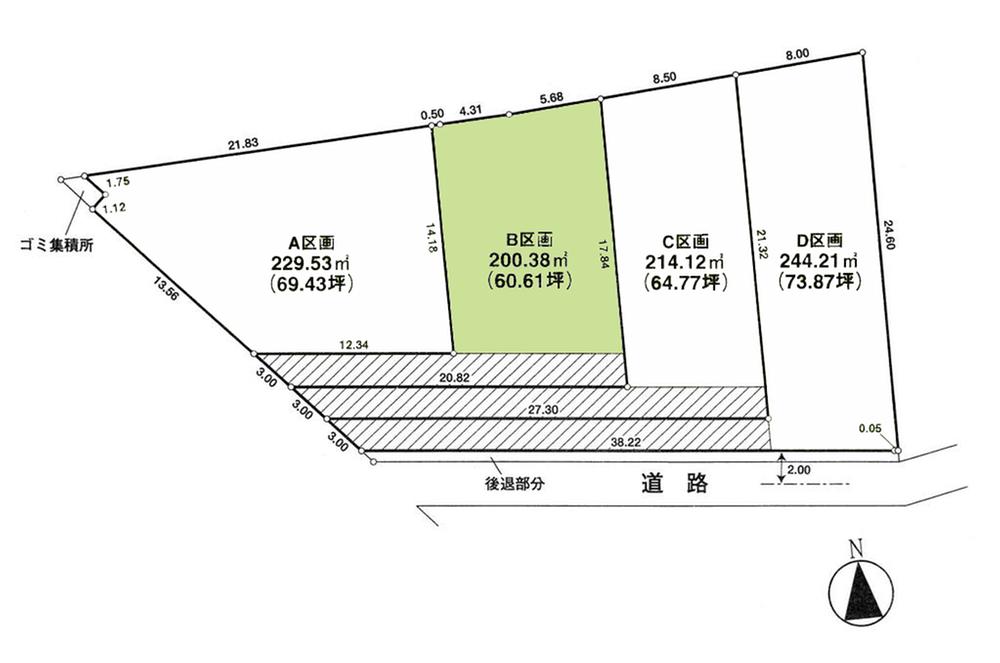 Compartment figure. Land price 11.8 million yen, Land area 200.38 sq m