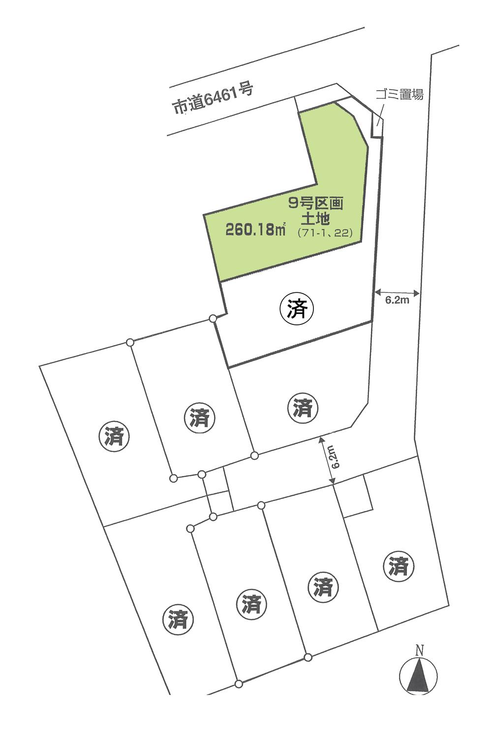 Compartment figure. Land price 12.8 million yen, Land area 260.18 sq m compartment view
