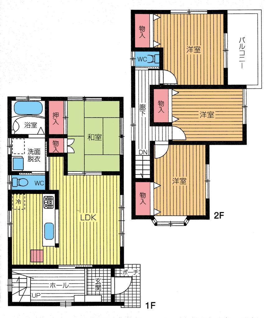 Floor plan. 26 million yen, 4LDK, Land area 196.98 sq m , Building area 107.75 sq m floor plan