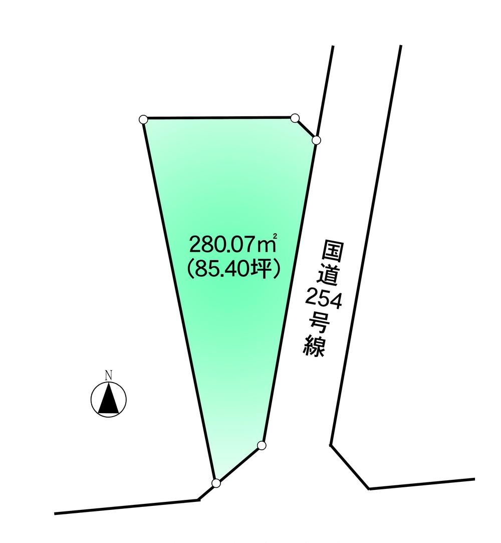 Compartment figure. Land price 32 million yen, Land area 280.07 sq m