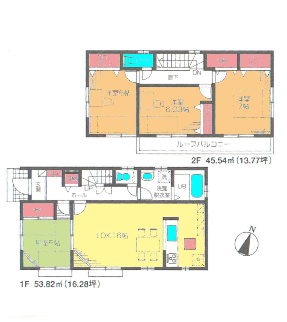 Floor plan. (1 Building), Price 24,800,000 yen, 4LDK, Land area 254.81 sq m , Building area 99.36 sq m