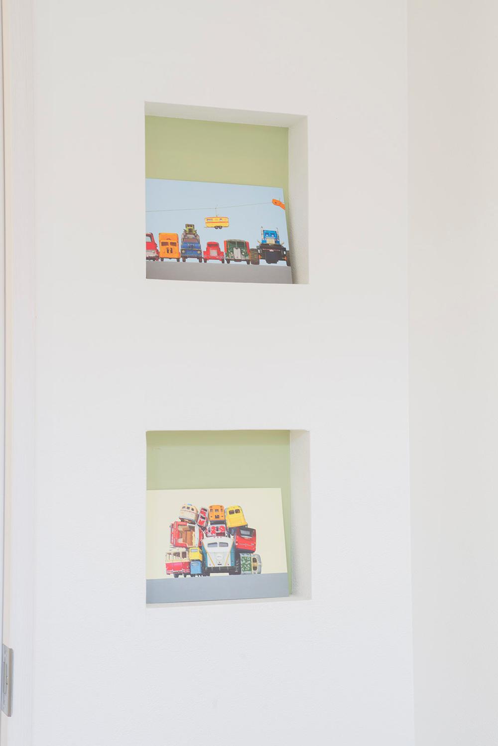 Same specifications photos (Other introspection). ■ Such as the walls of the niche LDK space to design a niche (the wall that was hollowed out a wall in a concave shape), Decorated, such as family photos.