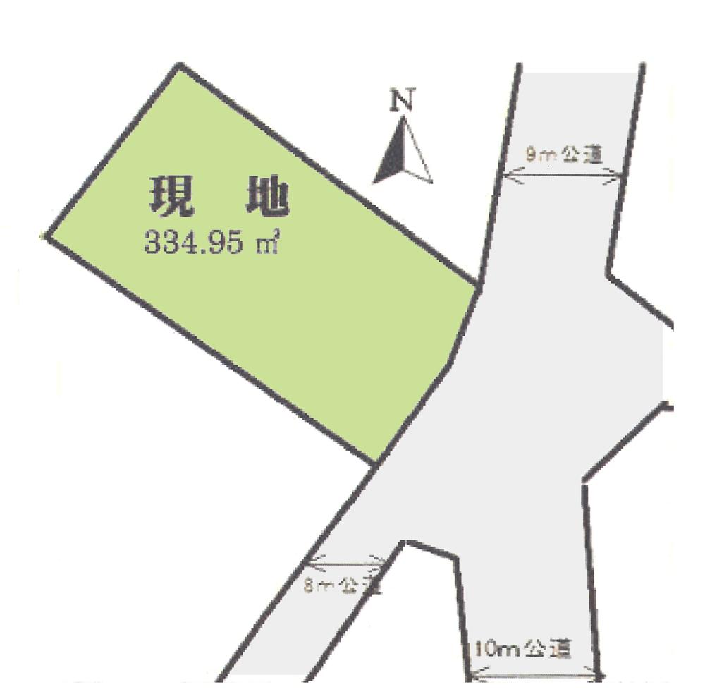 Compartment figure. Land price 19,800,000 yen, Land area 334.95 sq m compartment view